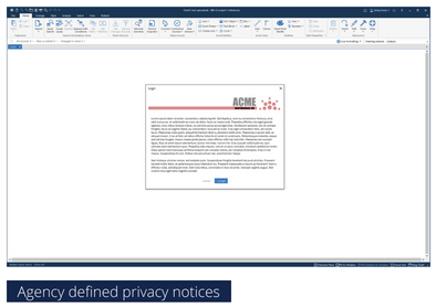 Agency-defined privacy notices